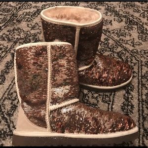 Classic Short Sparkly Sequin UGG boot